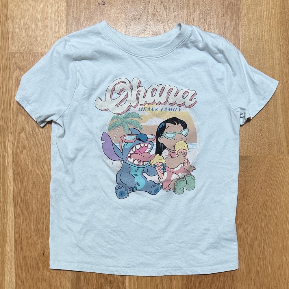 Abercrombie Kids Light Blue 'Ohana Means Family' Tee